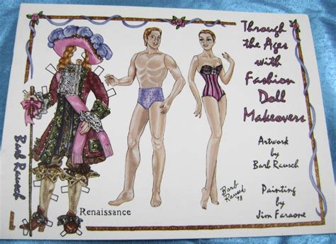 Vtg Paper Dolls Convention 1990s Artists Jim Farone Barb Rausch 2 Dolls