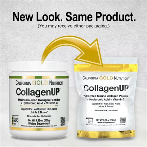 California Gold Collagen Up Marine Collagen Peptides Hyaluronic