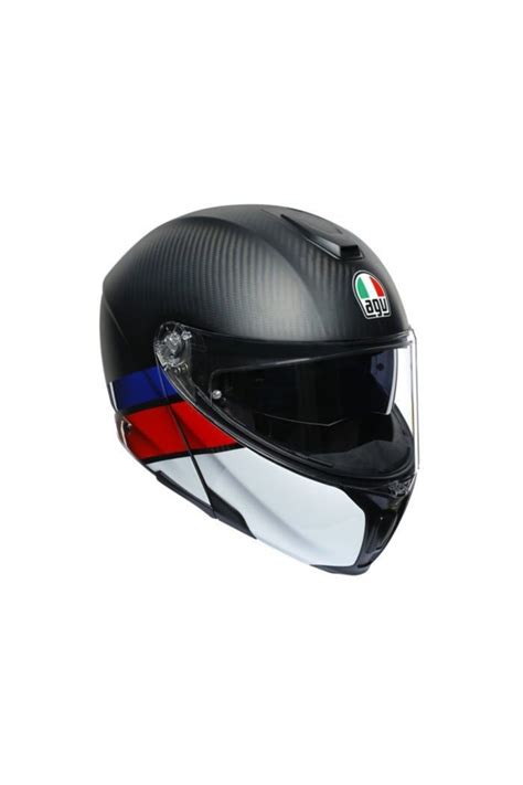 AGV Sport Modular Kask Carbon Kırmızı Beyaz Fiyatı Yorumları Trendyol