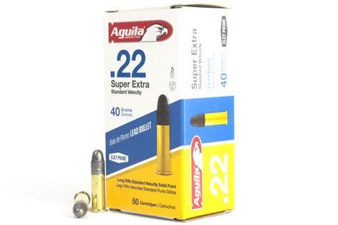 Shop Aguila 22lr 40 Gr Lead Super Extra Standard Velocity 50box For Sale Online Ammunition