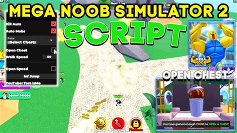 Mega Noob Simulator Script Hack Auto Farm Mobs Kill Aura Open