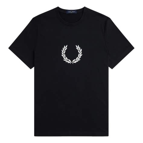 Fred Perry Laurel Wreath Graphic T Shirt M5632 Black Mau Feitio