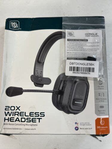 Delton Professional Wireless Computer Headset With Mic On Ear