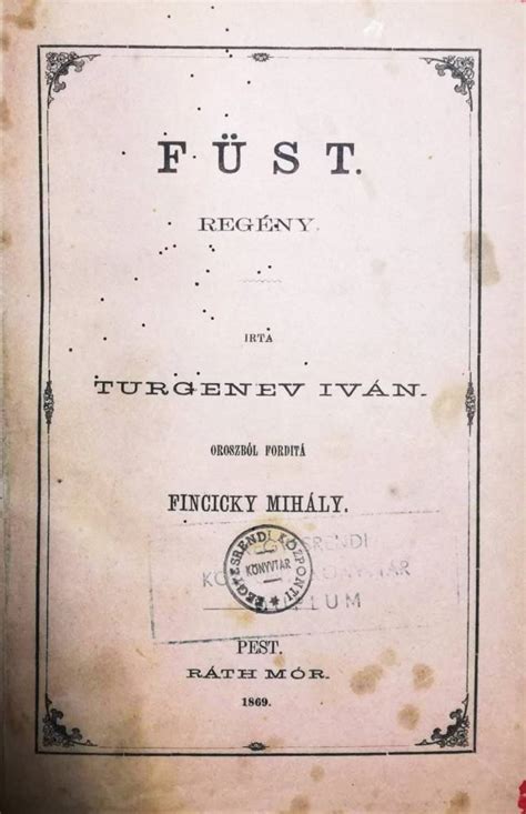 F St Smoke Von Turgenev Ivan Translated By Mih Ly Fincicky In