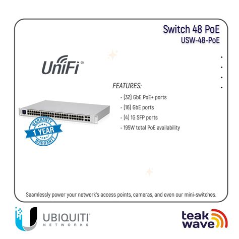 Jual Ubiquiti Switch Managed 48 Poe Usw 48 Poe Gen2 Teakwave