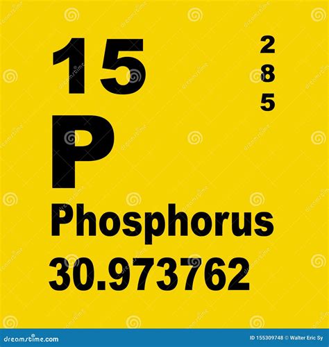 Periodic Table of Elements: Phosphorus Stock Illustration - Illustration of reactive, phosphates ...