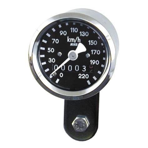 MMB 48mm Ultra Mini Speedo Chrome Black MPH 2 1 Drive Ratio After