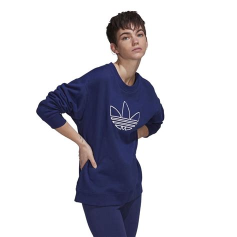 Buy Adidas Originals Womens Oversized Crew Sweatshirt Night Sky