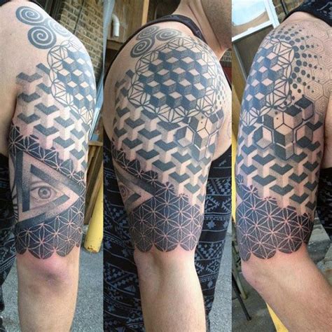 Men S Geometric Sacred Geometry Arm Tattoo Ideas Sacred Geometry