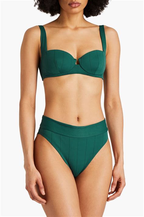 ONIA Danica Ribbed Underwired Bikini Top THE OUTNET