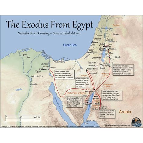 Exodus Route Map Headwaters Christian Resources