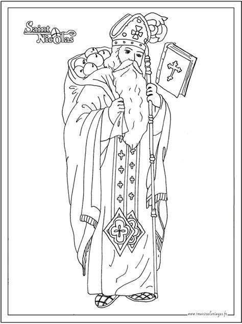 Coloriages Saint Nicolas Saint Nicolas Colorier