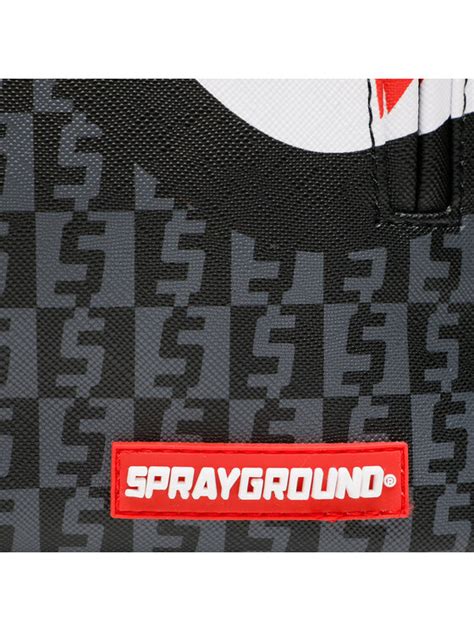 Sprayground Zaino Money Check Grey Dlx Backpack B Nsz Nero