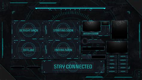 Apollo Futuristic Twitch Overlay Fully Animated Hexeum