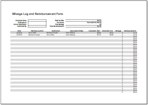 Vehicle Mileage Log Templates For Ms Word Excel