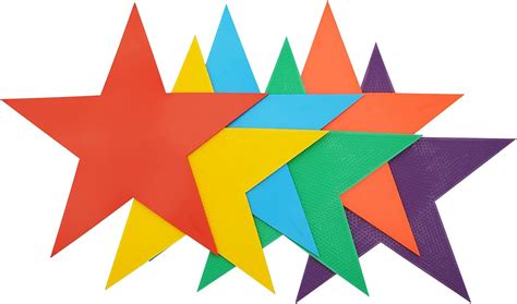 eco walker colorful star arrow spot marker  slip directional carpet