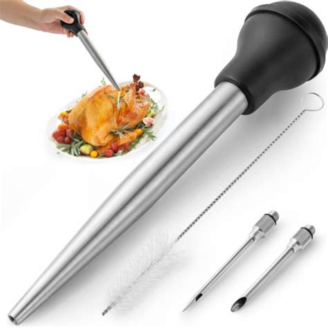 Zulay Kitchen Stainless Steel Turkey Baster For Cooking 4 QFC