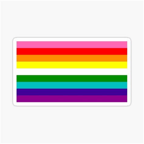 Gay Pride LGBT Rainbow Stripe Flag 2018 Awareness Sticker For Sale By