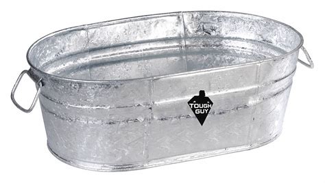 Grainger Approved Utility Tub 4 Gal Bucket Capacity Galvanized Steel Silver 3ant53ant5