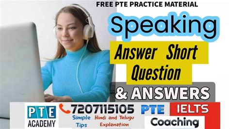 Pte Answer Short Question Practice With Answers Pte Academy Youtube