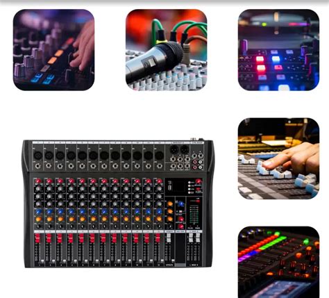 12 Channel Bluetooth Live Studio Audio Mixer Mixing Console USB Audio Mixer