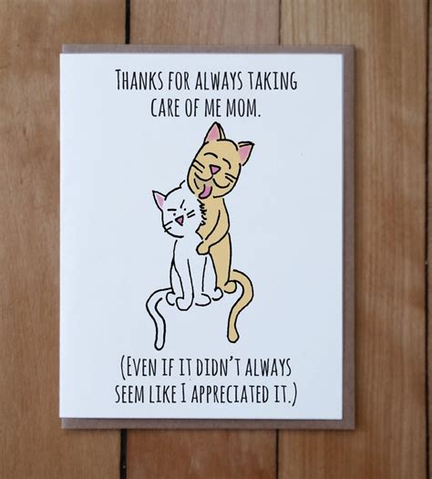 Happy Mother S Day Cat Card Funny Mother S Day Cat Etsy