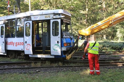 Zderzenie dwóch tramwajów na al Paderewskiego przy Stadionie