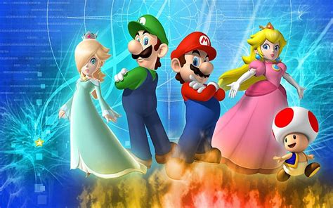 Mario Video Game Super Mario Galaxy Princess Peach Toad Mario