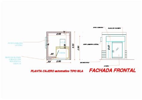 Cajero Autom Tico En Dwg Mb Librer A Cad