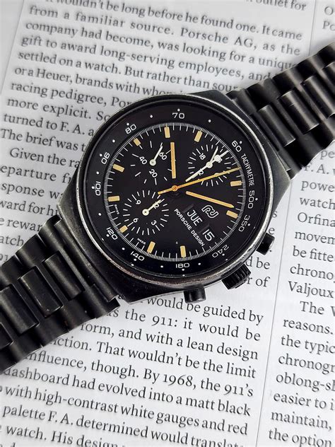 1977 Orfina Porsche Design Top Gun PD01 Ref 7176 PVD Chronograph