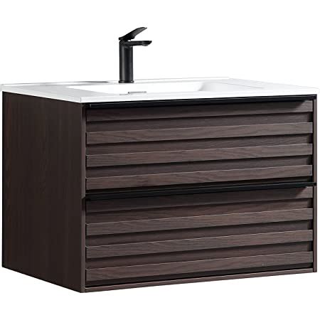 Amazon JINDOLI 30 Inch Bathroom Vanity With Sink Combo Floating