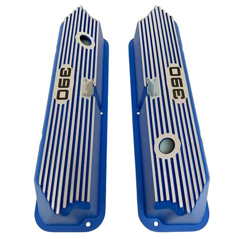 Ford Fe 390 Valve Covers Blue Die Cast Aluminum Ansen Usa