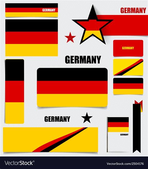 collection  germany flags concept design vector image