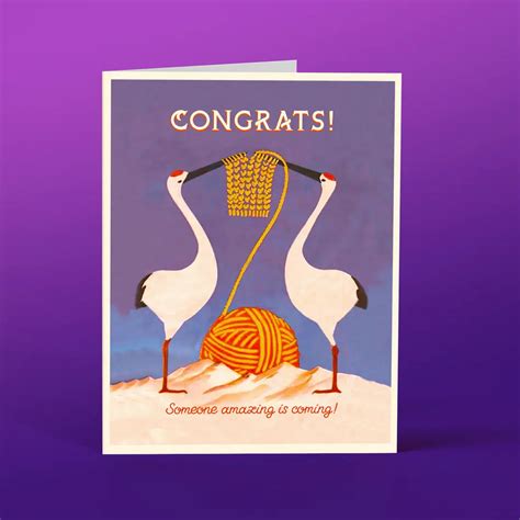 Congrats Someone Amazing Is Coming Greeting Card Mellow Monkey