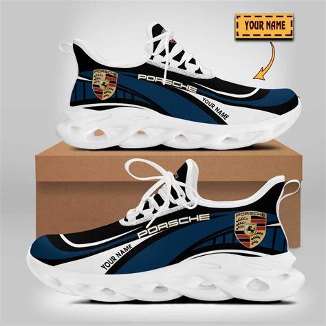 New Release Custom Name Porsche Wave Line Logo Design Shoes Max Soul