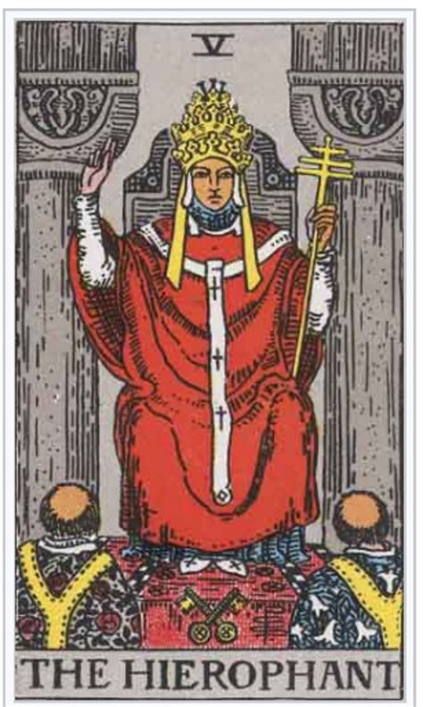 El Sumo Sacerdote El Hierofante Gran Libro Combinaciones Del Tarot