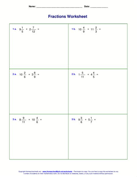 Math Aids Com Fractions Worksheets