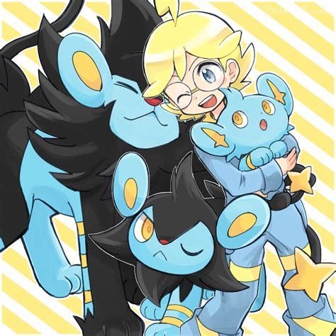 Luxray Shinx Clemont And Luxio Pokemon And More Drawn By