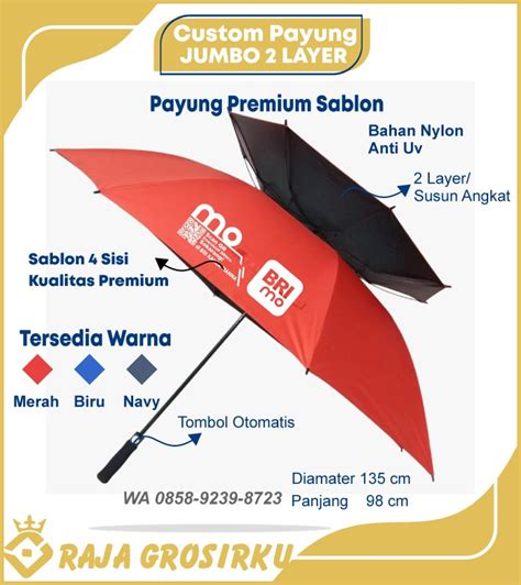 Jual Payung Besar Golf Jumbo Otomatis Layer Payung Premium Custom