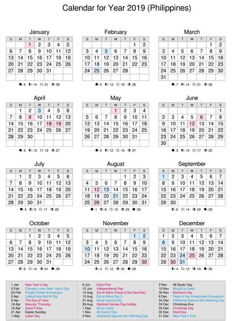 Calendar Template With Philippine Holidays | Calendar printables ...