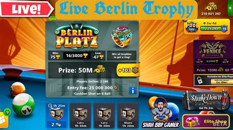 8 BALL POOL LIVE ROAD TO BERLIN TROPHY GAMEPLAY SHAH 8BP GAMER YouTube