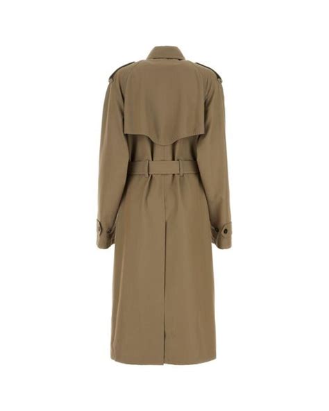 Balenciaga Oversized Trench Coat In Natural Lyst