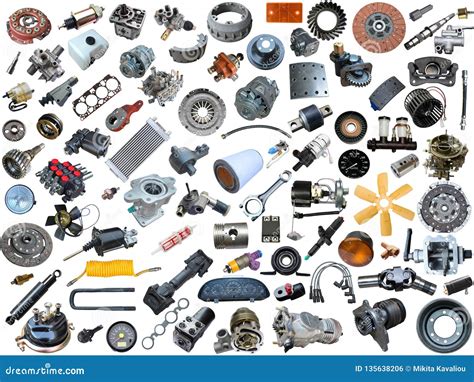 Auto spare parts car on stock photo. Image of white - 135638206