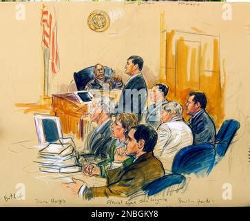 This Artist Rendering Shows Judge Reggie Walton Left Gestures During