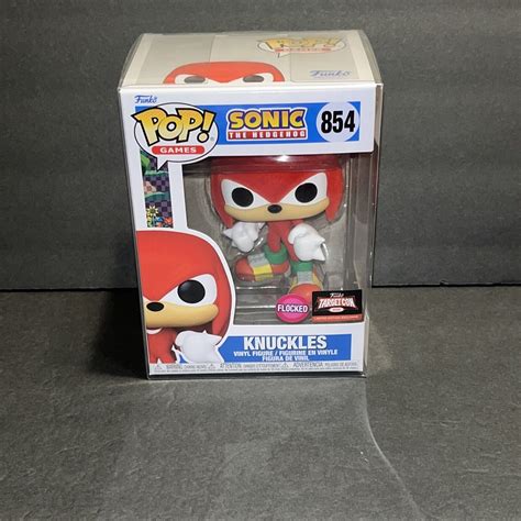 Knuckles Funko Pop 854 Target Con 2022 Flocked Figure Sonic The