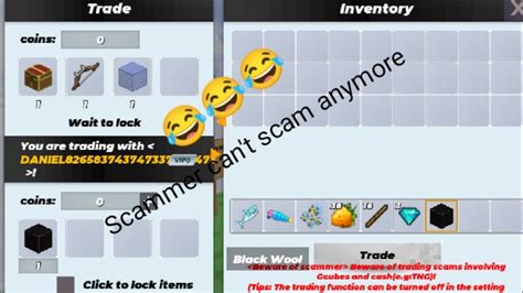 Scammer Can T Scam Anymore With Black Wool In Skyblock New Update