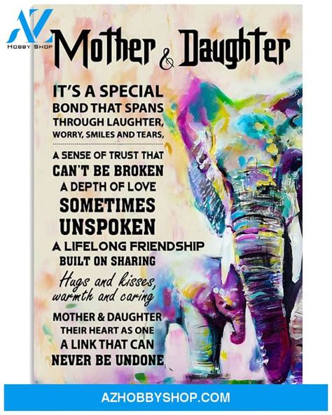 Mother And Daughter Its A Special Bond That Spans Elephant Canvas Wall