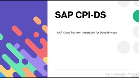 Sap Cpi Ds Tutorial Learn In Days Youtube