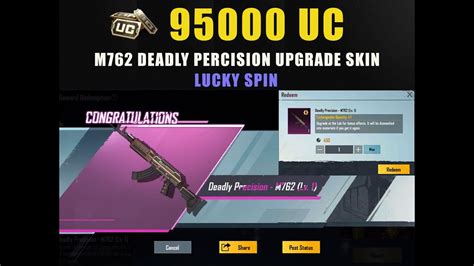 Deadly Precision M762 Worth 95000 Uc M762 Crate Lucky Spin Bgmi