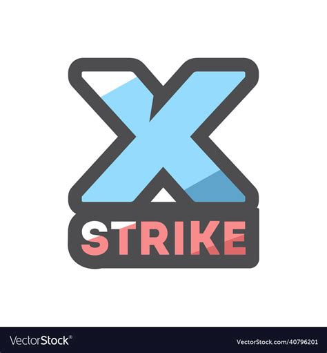 Bowling strike symbol icon cartoon Royalty Free Vector Image